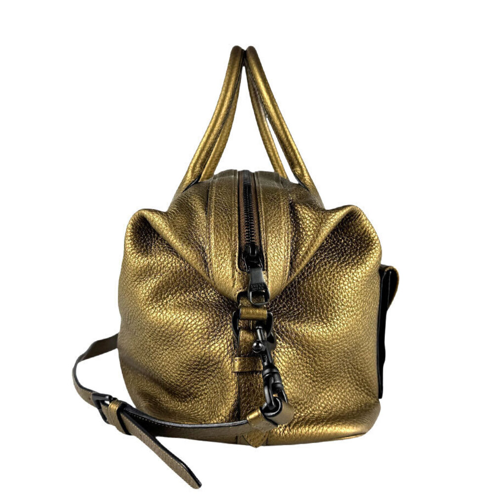 Loewe Khaki ostrich Brown Green Shoulder 2way leather Bag gold black